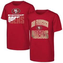San Francisco 49ers Outerstuff Youth Never Quit 2-Pack T-Shirt Set - Scarlet - NFL