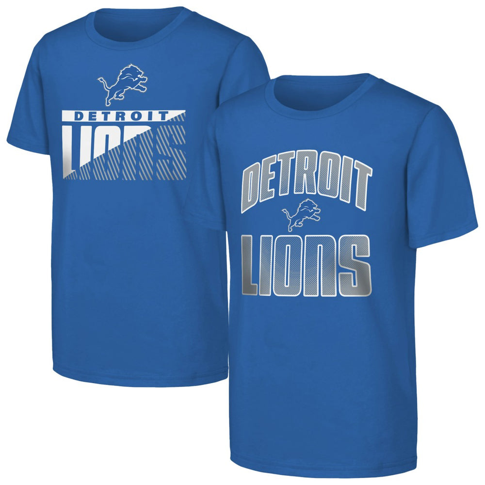 Detroit Lions Outerstuff Youth Never Quit 2-Pack T-Shirt Set - Blue - NFL