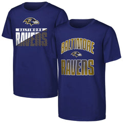 Baltimore Ravens Outerstuff Youth Never Quit 2-Pack T-Shirt Set - Purple - NFL
