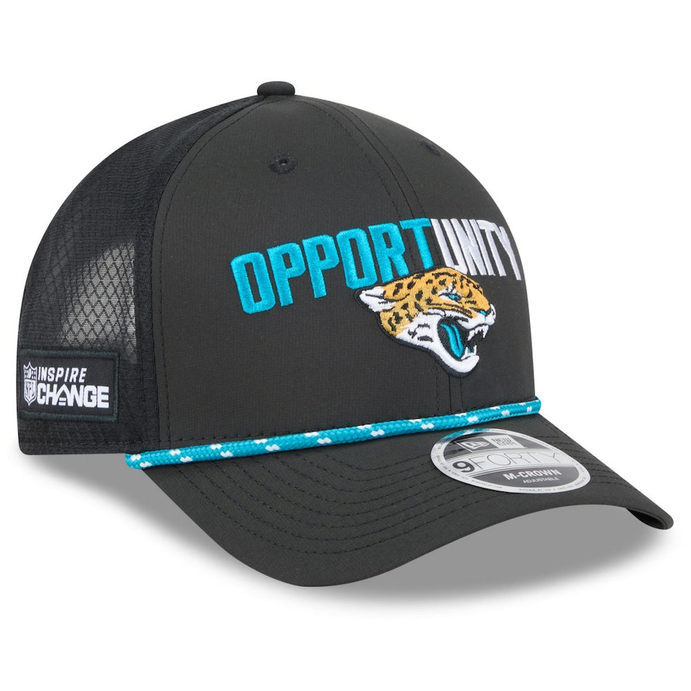 Jacksonville Jaguars New Era 2025 Inspire Change 9FORTY M-Crown Adjustable Hat - Black - NFL