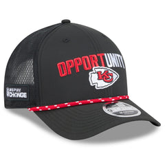 Kansas City Chiefs New Era 2025 Inspire Change 9FORTY M-Crown Adjustable Hat - Black - NFL