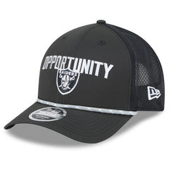 Las Vegas Raiders New Era 2025 Inspire Change 9FORTY M-Crown Adjustable Hat - Black - NFL