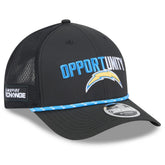 Los Angeles Chargers New Era 2025 Inspire Change 9FORTY M-Crown Adjustable Hat - Black - NFL