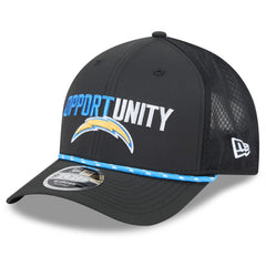Los Angeles Chargers New Era 2025 Inspire Change 9FORTY M-Crown Adjustable Hat - Black - NFL