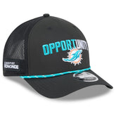 Miami Dolphins New Era 2025 Inspire Change 9FORTY M-Crown Adjustable Hat - Black - NFL