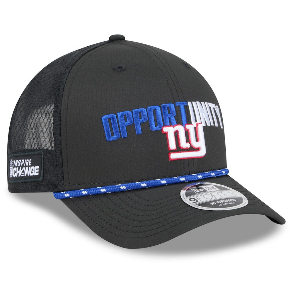 New York Giants New Era 2025 Inspire Change 9FORTY M-Crown Adjustable Hat - Black - NFL