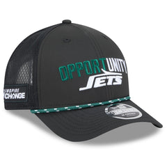 New York Jets New Era 2025 Inspire Change 9FORTY M-Crown Adjustable Hat - Black - NFL