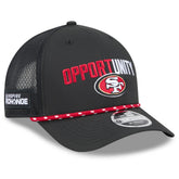 San Francisco 49ers New Era 2025 Inspire Change 9FORTY M-Crown Adjustable Hat - Black - NFL