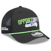 Seattle Seahawks New Era 2025 Inspire Change 9FORTY M-Crown Adjustable Hat - Black - NFL