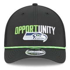 Seattle Seahawks New Era 2025 Inspire Change 9FORTY M-Crown Adjustable Hat - Black - NFL