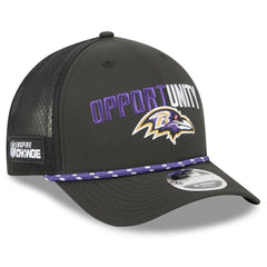 Baltimore Ravens New Era 2025 Inspire Change 9FORTY M-Crown Adjustable Hat - Black - NFL