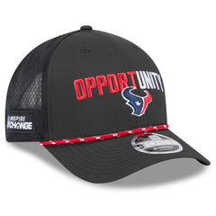 Houston Texans New Era 2025 Inspire Change 9FORTY M-Crown Adjustable Hat - Black - NFL