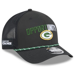 Green Bay Packers New Era 2025 Inspire Change 9FORTY M-Crown Adjustable Hat - Black - NFL