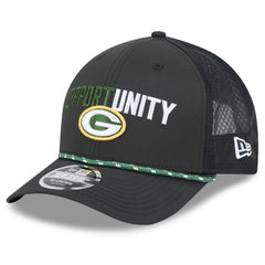 Green Bay Packers New Era 2025 Inspire Change 9FORTY M-Crown Adjustable Hat - Black - NFL