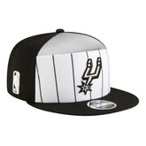 New Era San Antonio Spurs Youth 2025 NBA Tip Off Split Panel 9FIFTY Snapback Hat White/Black