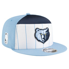 New Era Memphis Grizzlies Youth 2025 NBA Tip Off Split Panel 9FIFTY Snapback Hat White/Light Blue