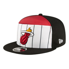 New Era Miami Heat Youth 2025 NBA Tip Off Split Panel 9FIFTY Snapback Hat White/Black