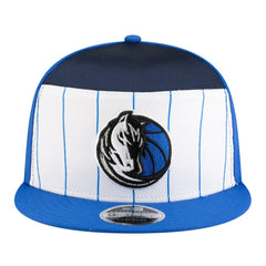 New Era Dallas Mavericks Youth 2025 NBA Tip Off Split Panel 9FIFTY Snapback Hat White/Blue