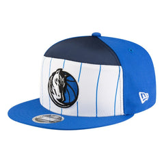 New Era Dallas Mavericks Youth 2025 NBA Tip Off Split Panel 9FIFTY Snapback Hat White/Blue