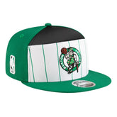New Era Boston Celtics Youth 2025 NBA Tip Off Split Panel 9FIFTY Snapback Hat White/Kelly Green