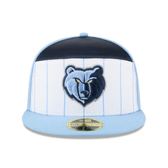 New Era Memphis Grizzlies 2025 NBA Tip Off Split Panel 59FIFTY Fitted Hat White/Light Blue