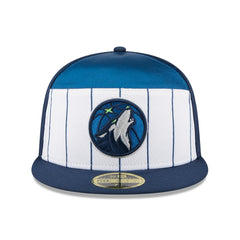 New Era Minnesota Timberwolves 2025 NBA Tip Off Split Panel 59FIFTY Fitted Hat White/Navy