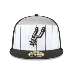 New Era San Antonio Spurs 2025 NBA Tip Off Split Panel 59FIFTY Fitted Hat White/Black