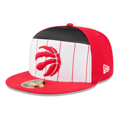 New Era Toronto Raptors 2025 NBA Tip Off Split Panel 59FIFTY Fitted Hat White/Red
