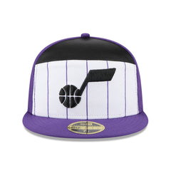 New Era Utah Jazz 2025 NBA Tip Off Split Panel 59FIFTY Fitted Hat White/Purple