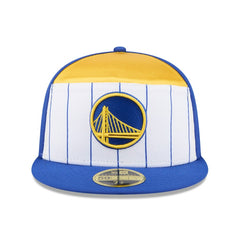 New Era Golden State Warriors 2025 NBA Tip Off Split Panel 59FIFTY Fitted Hat White/Royal