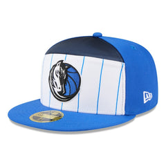 New Era Dallas Mavericks 2025 NBA Tip Off Split Panel 59FIFTY Fitted Hat White/Blue