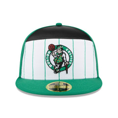 New Era Boston Celtics 2025 NBA Tip Off Split Panel 59FIFTY Fitted Hat White/Kelly Green