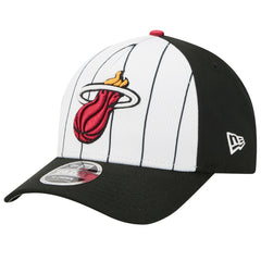 New Era Miami Heat 2025 NBA Tip Off M-Crown A-Frame 9FORTY Adjustable Hat White/Black