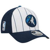New Era Minnesota Timberwolves 2025 NBA Tip Off M-Crown A-Frame 9FORTY Adjustable Hat White/Navy