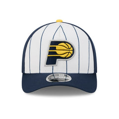 New Era Indiana Pacers 2025 NBA Tip Off M-Crown A-Frame 9FORTY Adjustable Hat White/Navy