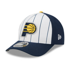 New Era Indiana Pacers 2025 NBA Tip Off M-Crown A-Frame 9FORTY Adjustable Hat White/Navy