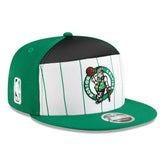 New Era Boston Celtics 2025 NBA Tip Off Split Panel 9FIFTY Snapback Hat White/Kelly Green