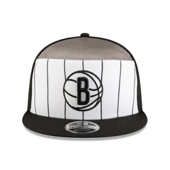 New Era Brooklyn Nets 2025 NBA Tip Off Split Panel 9FIFTY Snapback Hat White/Black