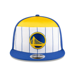 New Era Golden State Warriors 2025 NBA Tip Off Split Panel 9FIFTY Snapback Hat White/Royal