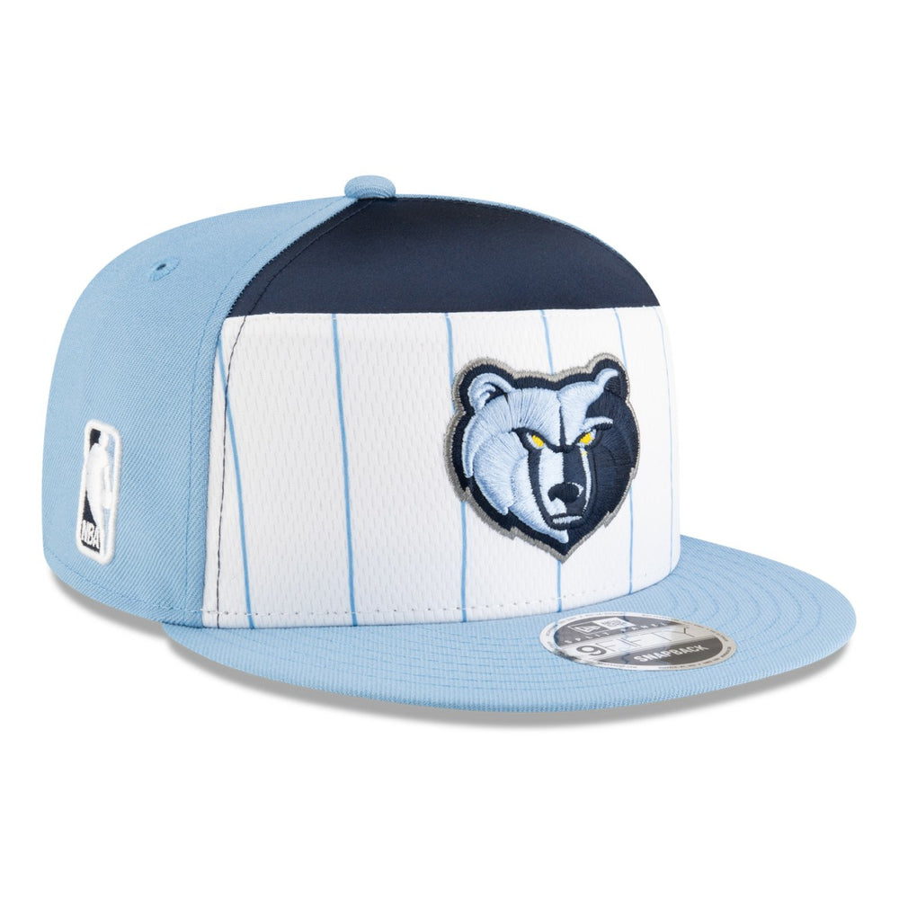 New Era Memphis Grizzlies 2025 NBA Tip Off Split Panel 9FIFTY Snapback Hat White/Light Blue