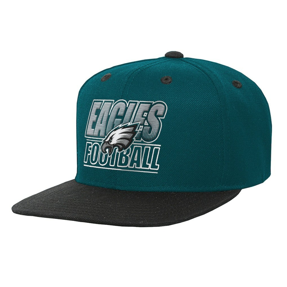 Philadelphia Eagles Outerstuff Youth Team Gradient Deadstock Snapback Hat - Midnight Green - NFL