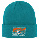 Miami Dolphins Outerstuff Youth Team Gradient Cuffed Knit Hat - Aqua - NFL