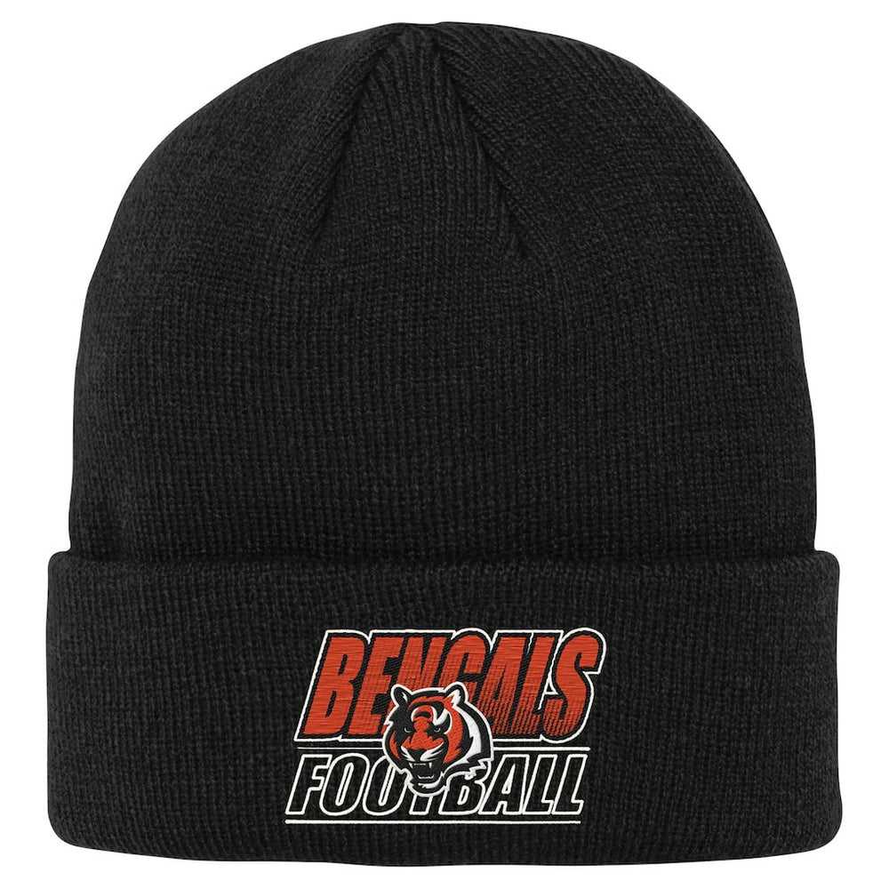 Cincinnati Bengals Outerstuff Youth Team Gradient Cuffed Knit Hat - Black - NFL