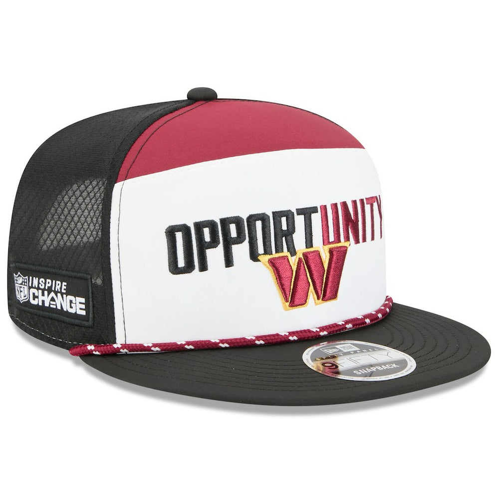 Washington Commanders New Era 2025 Inspire Change Split Panel 9FIFTY Snapback Hat - White/Black - NFL