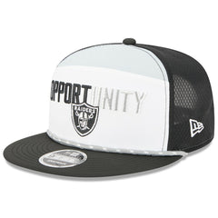 Las Vegas Raiders New Era 2025 Inspire Change Split Panel 9FIFTY Snapback Hat - White/Black - NFL