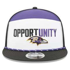 Baltimore Ravens New Era 2025 Inspire Change Split Panel 9FIFTY Snapback Hat - White/Black - NFL