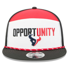 Houston Texans New Era 2025 Inspire Change Split Panel 9FIFTY Snapback Hat - White/Black - NFL