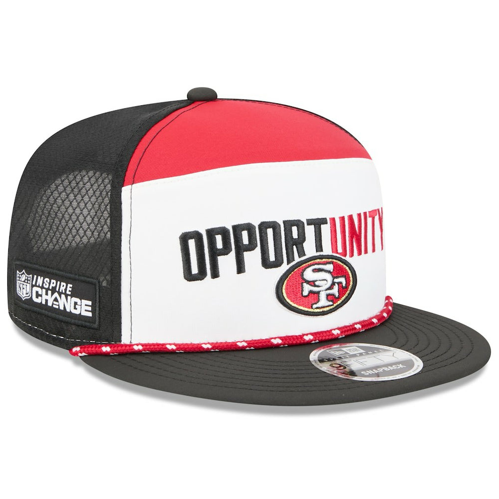 San Francisco 49ers New Era 2025 Inspire Change Split Panel 9FIFTY Snapback Hat - White/Black - NFL