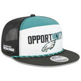 Philadelphia Eagles New Era 2025 Inspire Change Split Panel 9FIFTY Snapback Hat - White/Black - NFL
