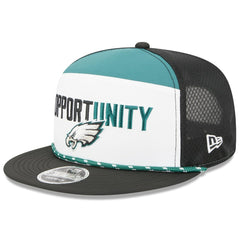 Philadelphia Eagles New Era 2025 Inspire Change Split Panel 9FIFTY Snapback Hat - White/Black - NFL